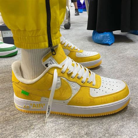 louis vuitton nike air force 1 yellow|Nike Air Force 1 exhibition.